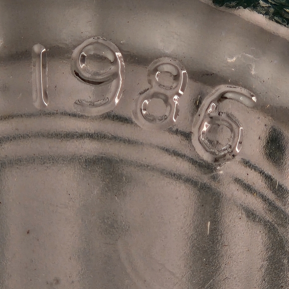 Vintage FTDA 1986 Large Crystal Glass Ribbed Flower Vase Floral Arrangements EUC - Picture 4 of 6